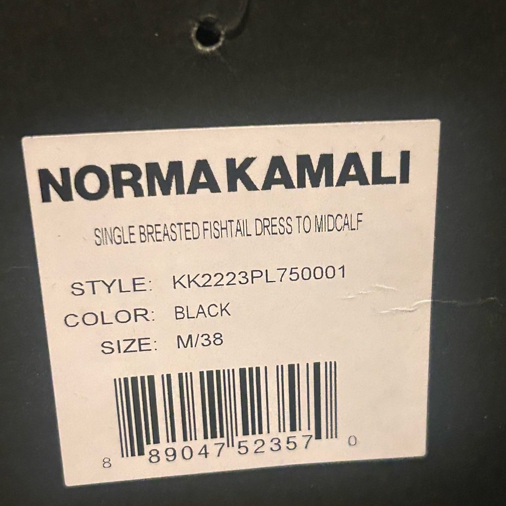 NWT NORMA KAMALI
FISHTAIL DRESS TO MIDCALF 
BLACK, MEDIUM / 8 - Picture 6 of 6